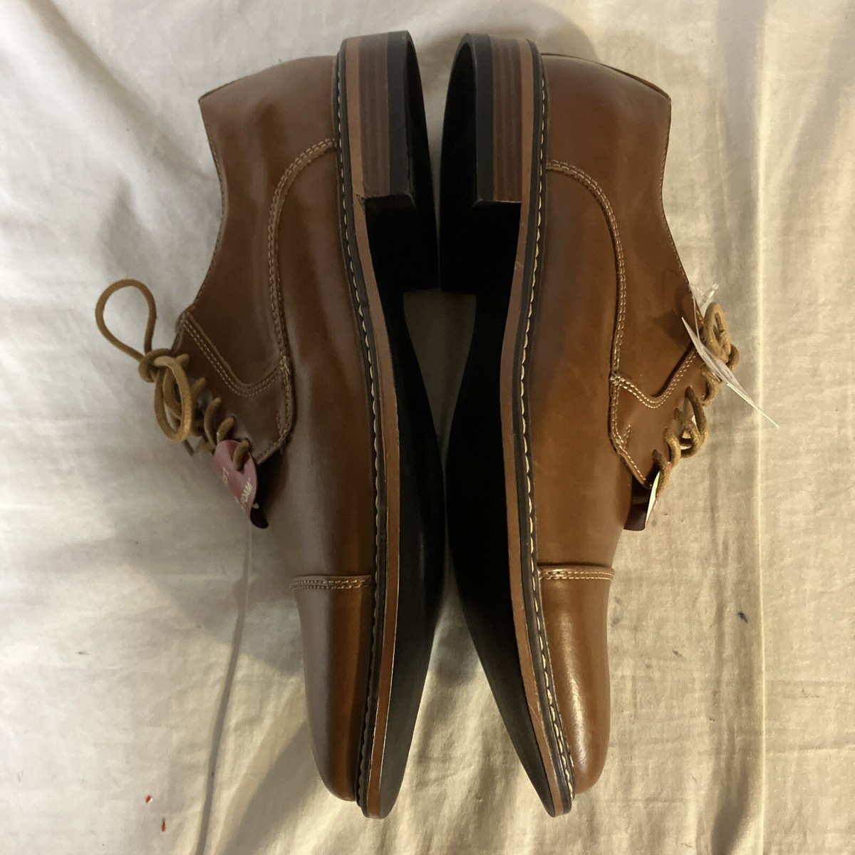Dexter Comfort Memory Foam Mens Faux Leather Brown Captoe  display picture 3