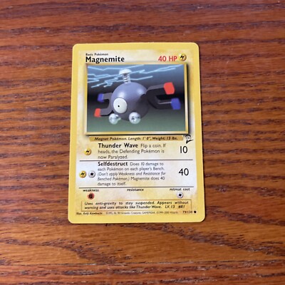 Pokémon TCG Magnemite Base Set 2 79/130 Regular Unlimited Common