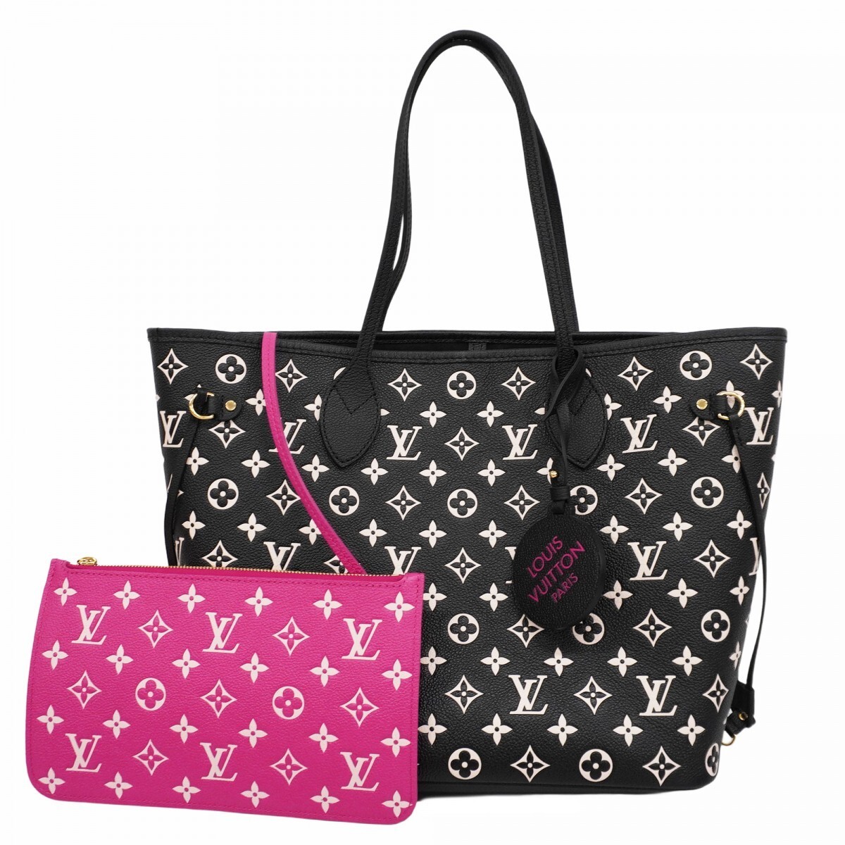 Louis Vuitton Monogram Empreinte Neverfull MM Tote Bag in White M46103