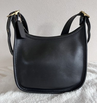 VGUC Vintage COACH 9950 Black Glovetanned Leather Janice Legacy Shoulder Bag USA