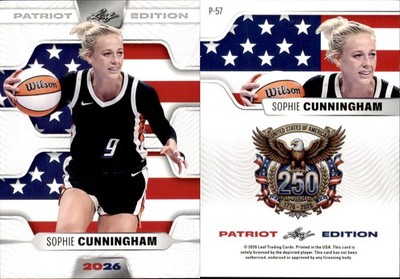 2026 LEAF 250TH ANNIVERSARY PATRIOT EDITION SOPHIE CUNNINGHAM P-57 BASKETBALL
