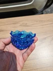 Fenton Cobalt Blue Base For Fairy Lamp Base Only Marked Fenton Nice