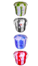 5L Litre Tie Dye Plastic Bucket Bin with Lid And Metal Handle Multipurpose Red