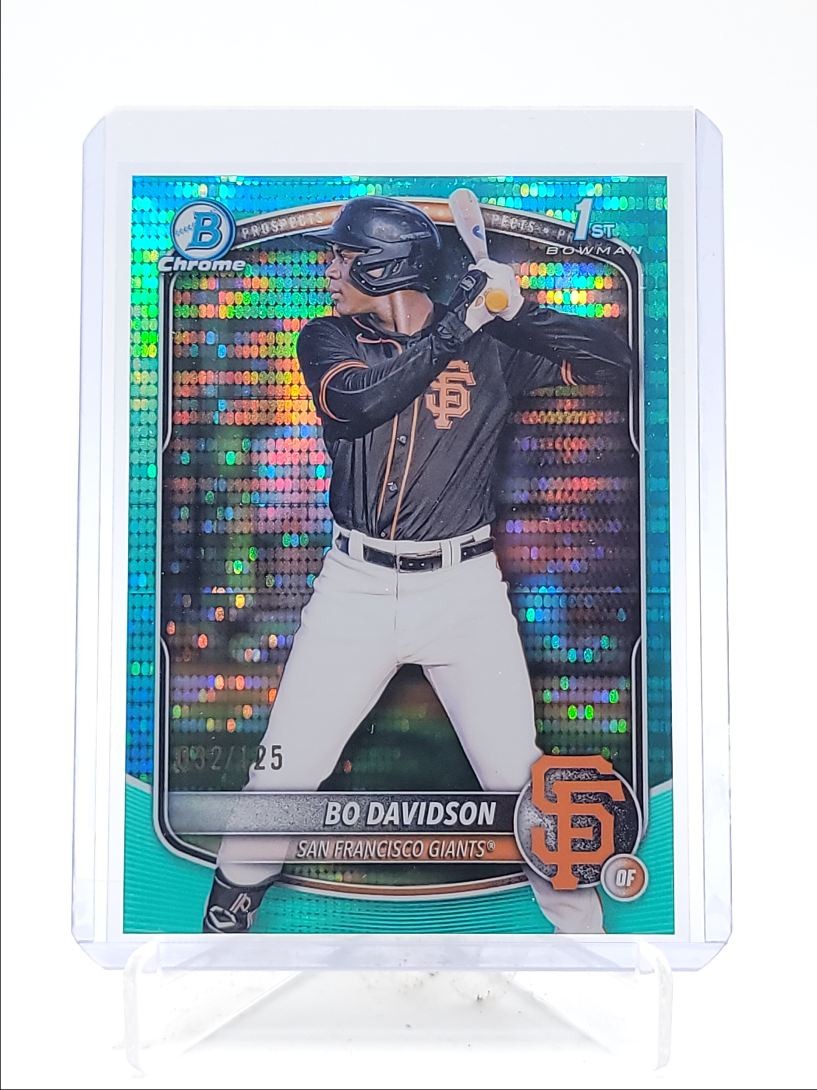 BO DAVIDSON 2025 BOWMAN CHROME 1ST AQUA PULSAR REFRACTOR /125 Q4496