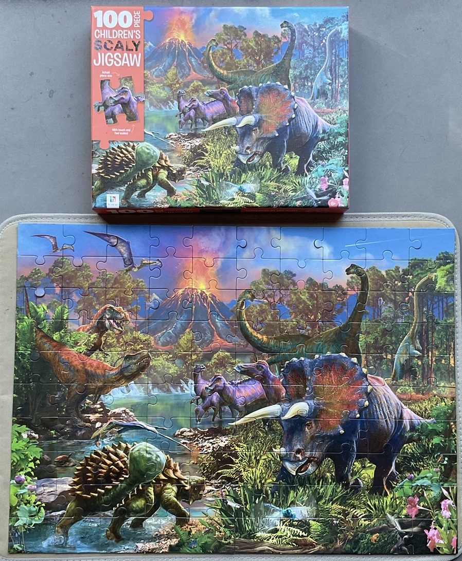 “Dinosaur Island” Scaly 100 Large Piece Jigsaw Puzzle, Hinkler