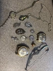 Vintage Estate Costume & Silver Jewelry LOT Religious, Antique Watch Faces