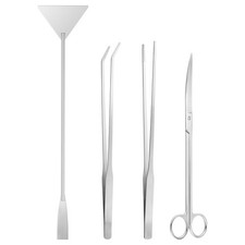 Ohtomber Aquascape Tools Aquarium Kit - 4PCS Terrarium Supplies Silver