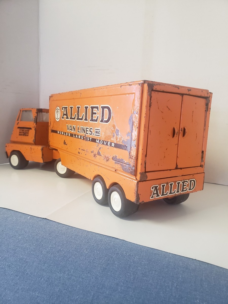 Vintage TONKA Allied Van Lines Semi Truck Trailer And Cab Good