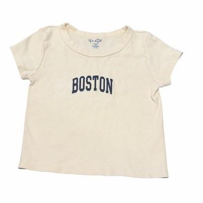 John Galt/Brandy Melville Boston Graphic SS OffWhite TShirt OS