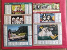 6 x CALENDRIER ALMANACH DU FACTEUR PTT  2008 à 2013 ANIMAUX CHAT CHIEN MONTAGNE