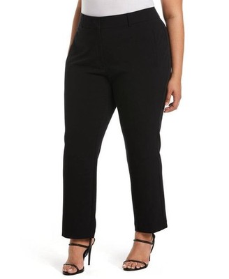 Rafaella Classic Fit Black Ankle Pants 16W NWT Stretch Fabric Stylish Workwear