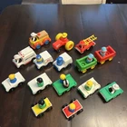 VTG FISHER PRICE LITTLE PEOPLE ACCESORIES CARS  AMBULANCE FIRE TRUCK FIGURES