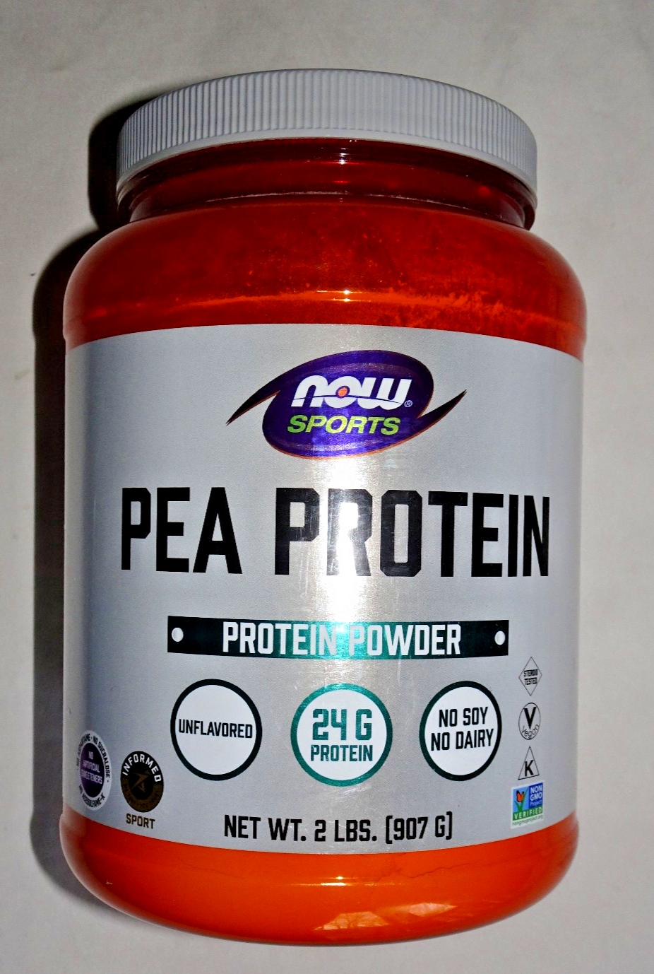 Now Foods - Pea Protein Powder - Unflavoured - 2lb / 907g - 24g Protein - 03/28