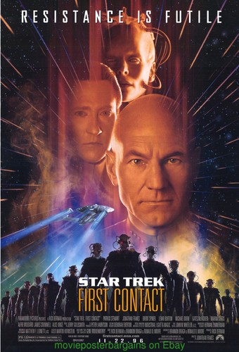 STAR TREK FIRST CONTACT MOVIE POSTER Double Sided 27x40 One Sheet NEAR MINT !!!
