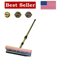 10" Heavy-Duty Metal Squeegee with 84" Pole - Perfect for Automotive Cleaning