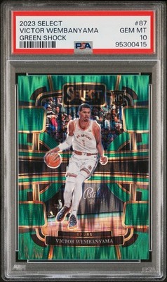 PSA 10 2023 Victor Wembanyama RC Select GREEN SHOCK PRZIM #87