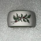 NIKKO 10 Christmastime Happy Holiday Porcelain Napkin Rings Japan Crazing — photo 7