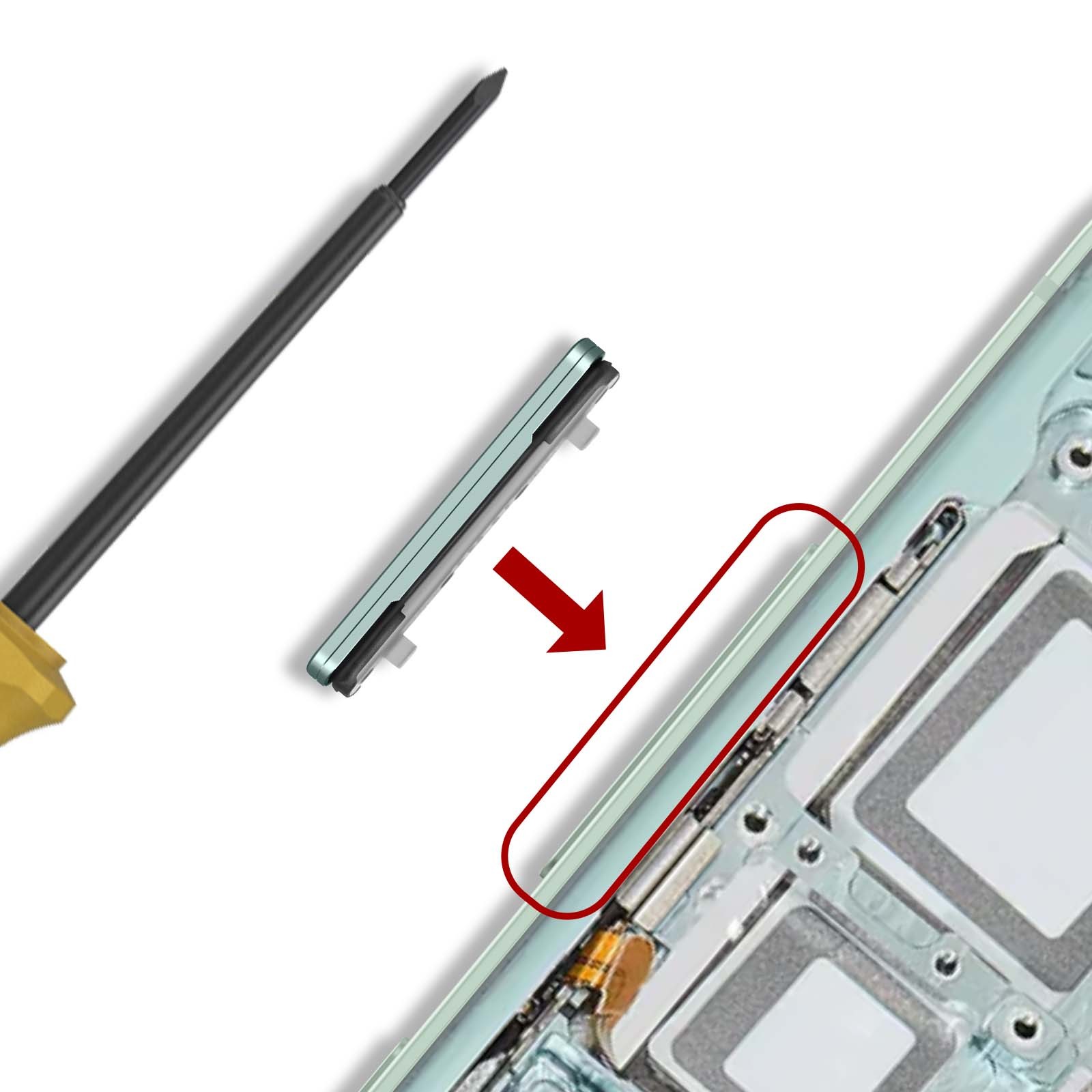 Bouton volume Galaxy S25 réactif pièce Service Pack pour ajustement fluide - 4