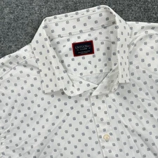 UNTUCKit Mullins Shirt XL White Micro Floral Print S/S 41530 Button Up Men's