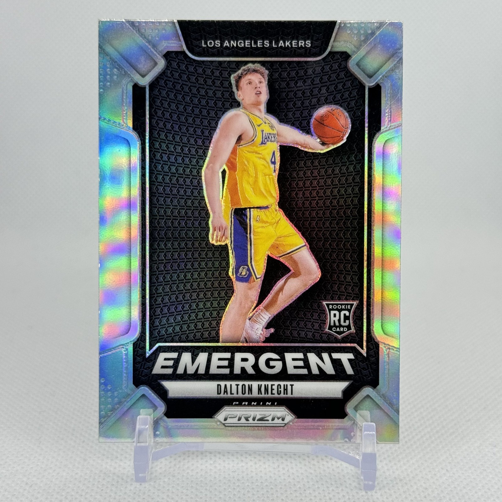 2024-25 Dalton Knecht Silver Emergent Prizm #10, G/F, Lakers, NBA, RC