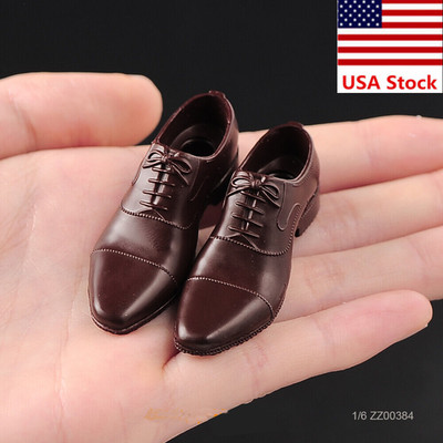 1/6 Male Men's Brown Leather Shoes Model For 12''HT Action Figure Dolls