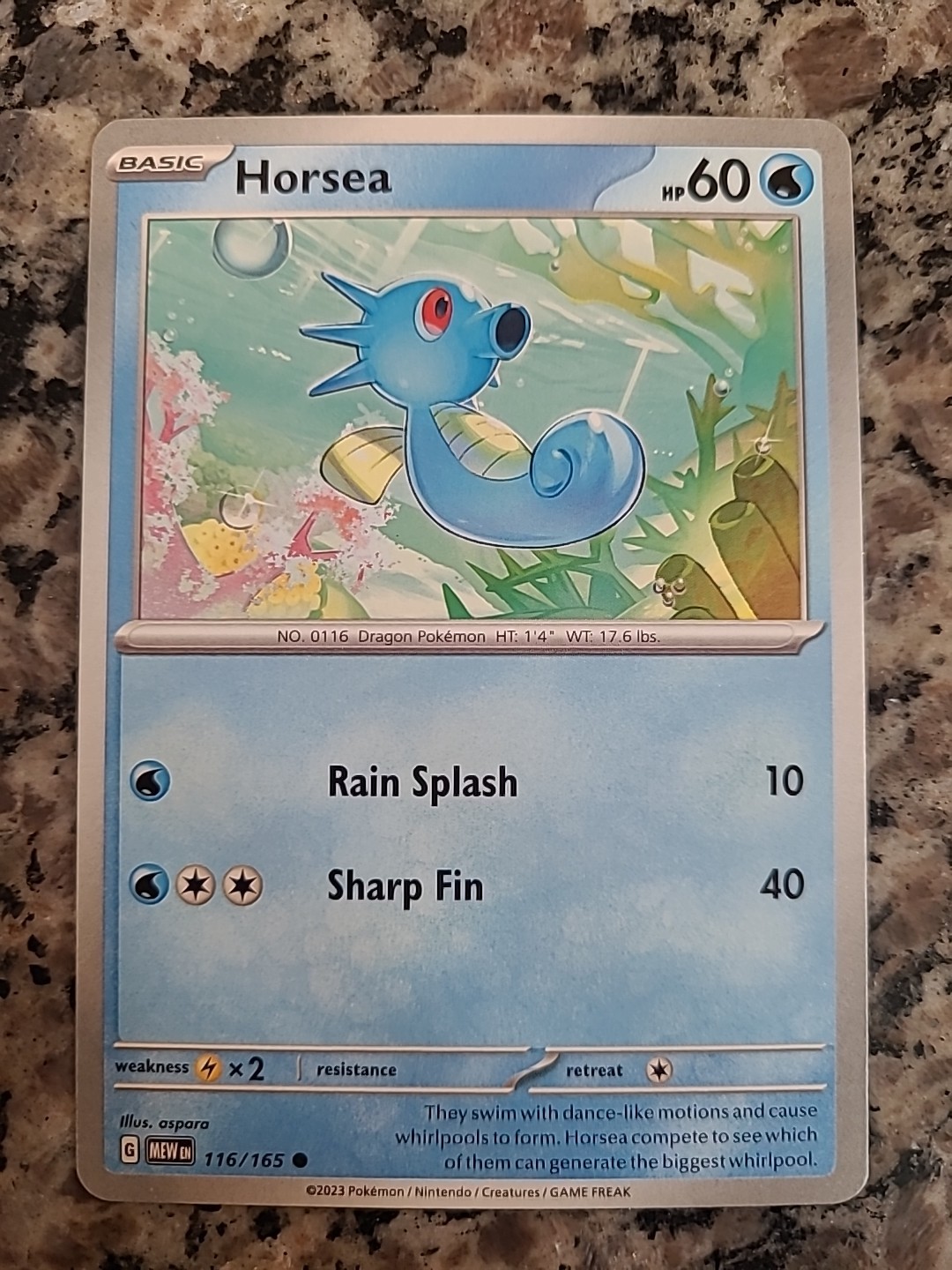 Pokémon - 151 - Horsea - 116/165 - ENGLISH - NM/M