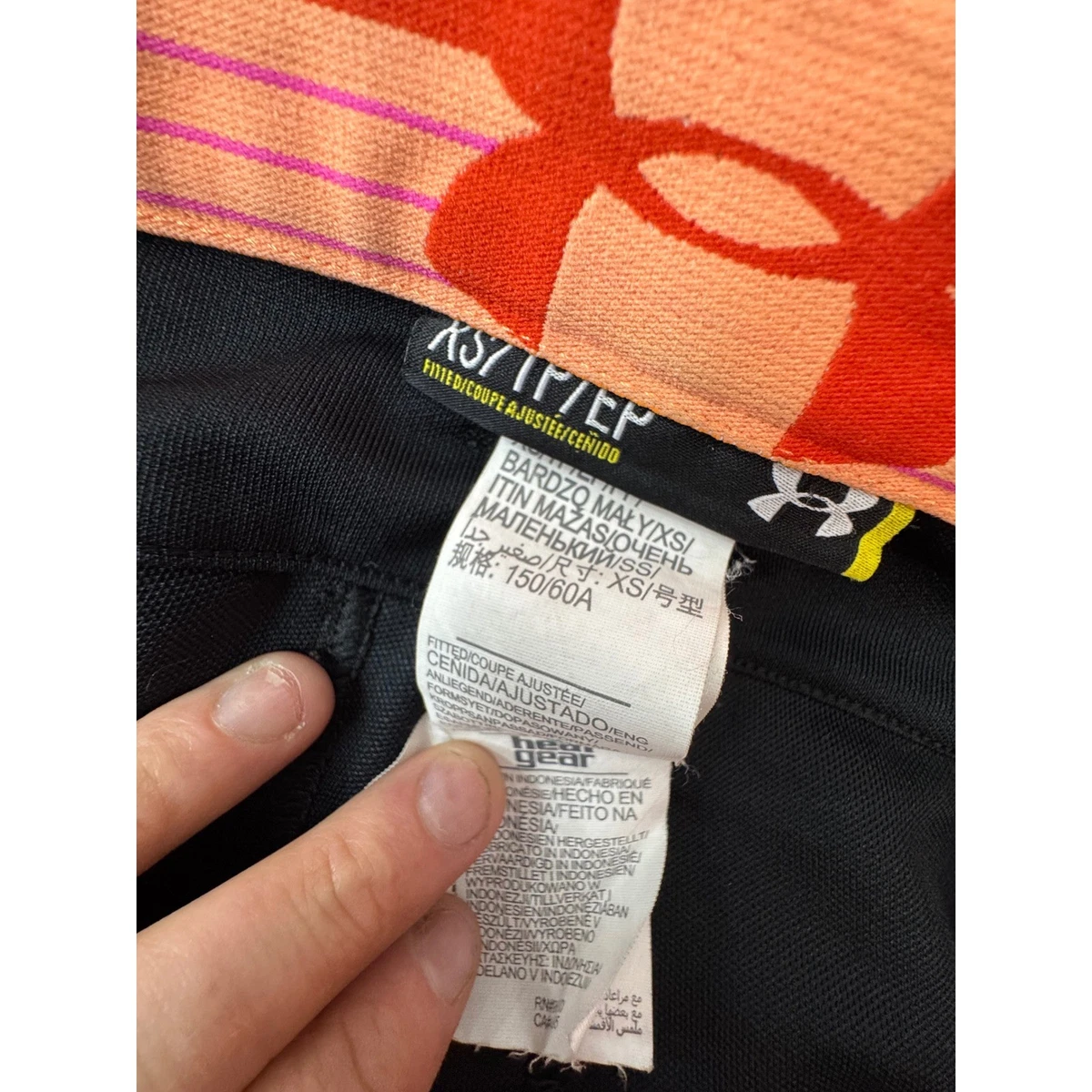 Under Armour HeatGear Youth XS Black Baseball Pants Fitted Athletic Sportswear