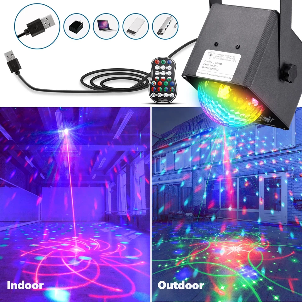 Party Dj Disco Stage Light with Sound Activated and 60 Color Changing, Bietru... - Image 3 of 4