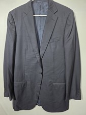 Ermenegildo Zegna 44L Su Misura 15 Milmil 15 Navy Suit Jacket Sport Coat $5495 