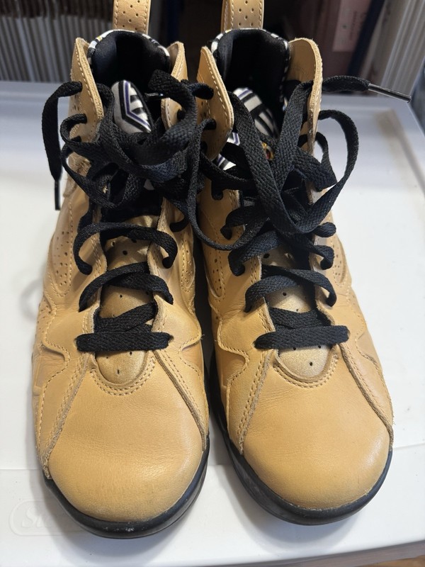 Jordan Air Jordan 7 Boys' Sneakers Tan Black Purple Yellow Red Size 6Y