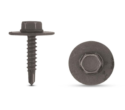Main ST Collective 50x Black Hex Tek Screws 4.2x20mm w/ Washer GM Trim Panel