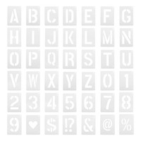 84 StüCk 2 Zoll Buchstaben Schablonen Alphabet Zahlen Schablone Verzahnt Weiß