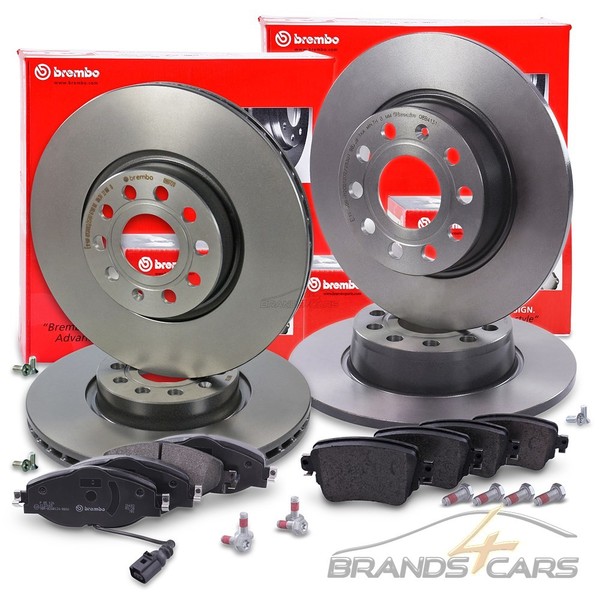 Brembo Bremsscheiben +BelÄGe Vorne+Hinten FÜR Seat Leon 5F Skoda Octavia 4 5E-image