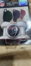 Houston Texans Team Promark NFL Licensed 3pack Hat Pegz New In Package Free Ship
