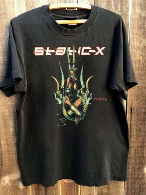 Vtg style Static X Band Machine rock tour short sleeve classic shirt KV36324