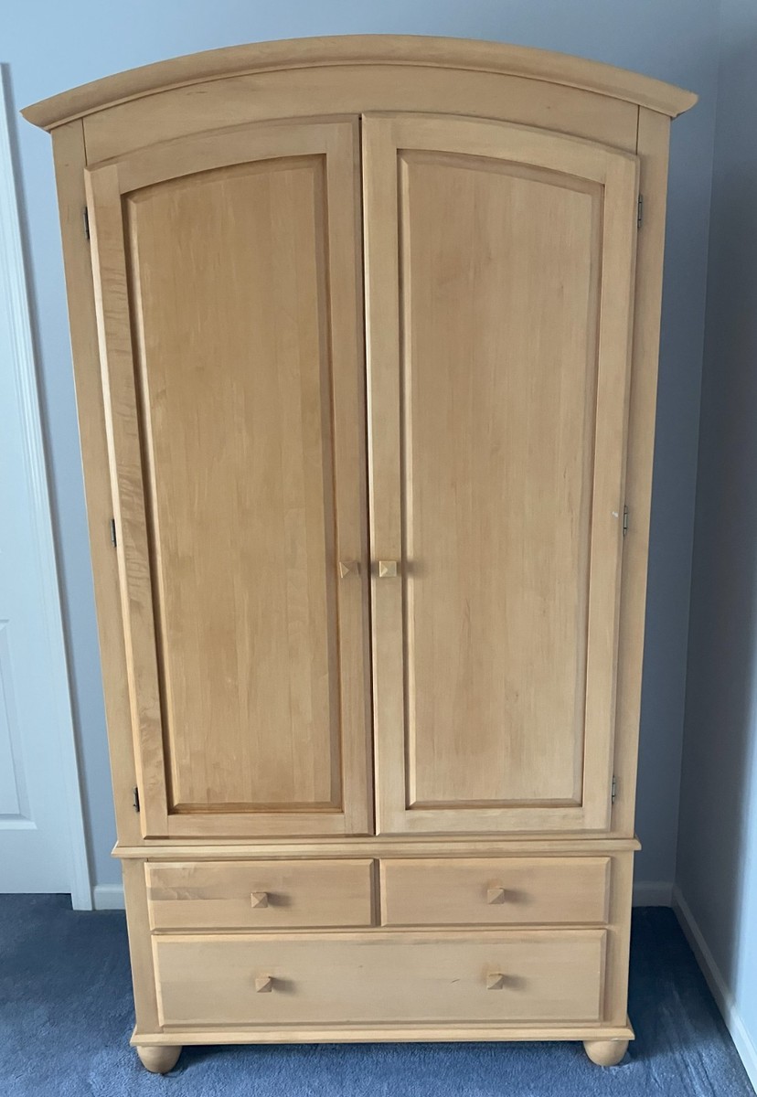 ETHAN ALLEN AMERICAN DIMENSIONS MAPLE ARMOIRE, NATURAL COLOR | eBay