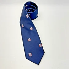 Ferrell Reed Handmade England Blue Crest Emblem U.S.TM.F. (?) Regimental Tie