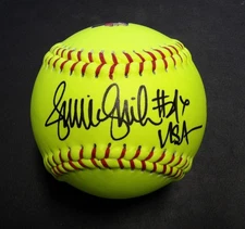 Jennie Finch Team USA Signed Yellow Softball JSA Authenticated