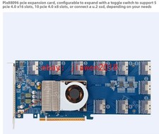 PLX88096 Expansion Card PCIe 4.0 TO 10 SFF-8654 5 PCI-E 16X 10 PCIE 8X