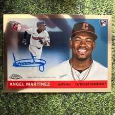 Angel Martinez Rookie (On Card) Auto 2025 Topps Chrome Platinum #CPA-AM. rookie card picture