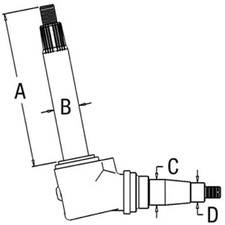 Spindle - Right Hand/left Hand Fits Ford Tw35 8000 8530 8630 9700 D9nn3105aa