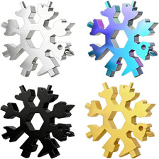 4 Utensili Multifunzione Fiocco Di Neve, Strumento 18-In-1, Regalo per Uomini (N