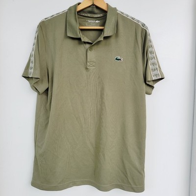 Lacoste Men's Regular Fit Ultra Dry Pique Tennis Olive Size Medium 4