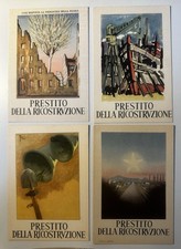Lotto  4 cartoline postali originali  "Prestito Nazionale", illustrate da Cesari