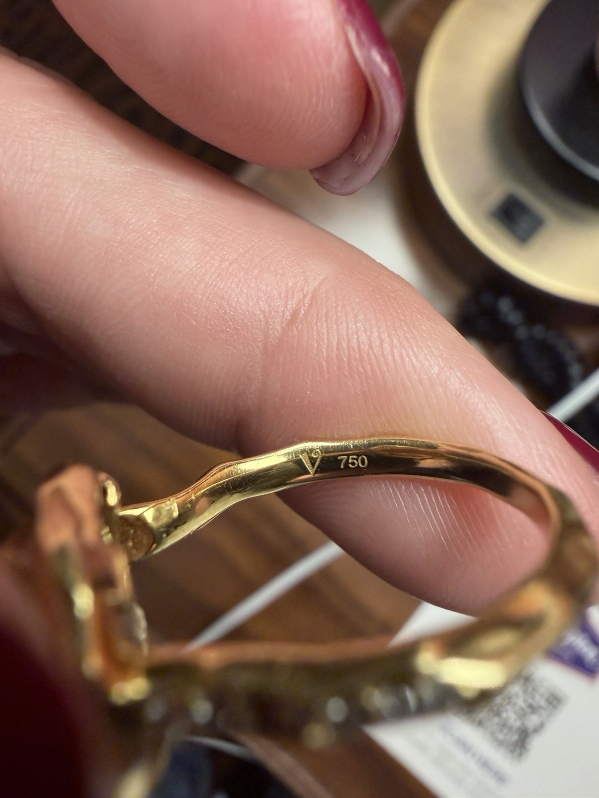 Solid 18K yellow gold, 18K gold W/ Citrine Stone … - image 6