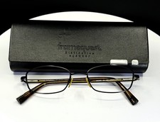 VTG NAUTICA ANCHOR 010 Unisex Black Brown Oval Full Rim Eyeglasses FRAMES ONLY