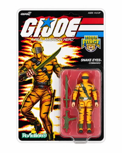 GI Joe Super 7 Reaction+ Plus Tiger Force Snake Eyes Commando New In Box - product listing photo