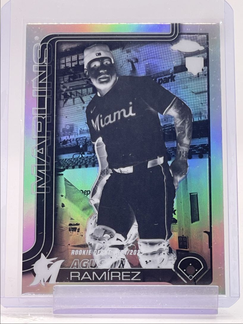 AGUSTIN RAMIREZ 2025 TOPPS CHROME UPDATE ROOKIE DEBUT NEGATIVE RC Q6310
