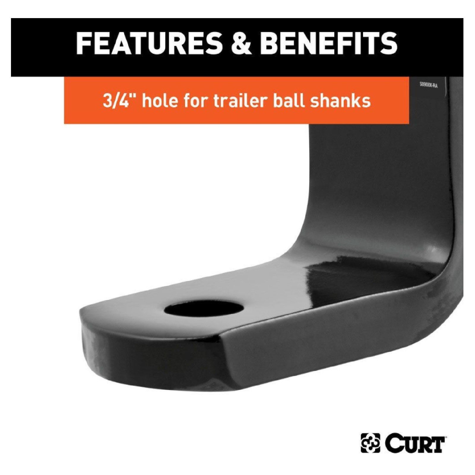 Curt 45026 Class 1 Ball Mount for 1-1/4" Receiver Tube