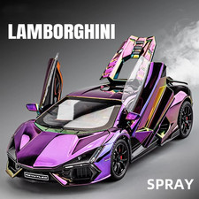 1:24 Lamborghini Revuelto Spray Plating Version With Water Spray, Fog Effect Rea